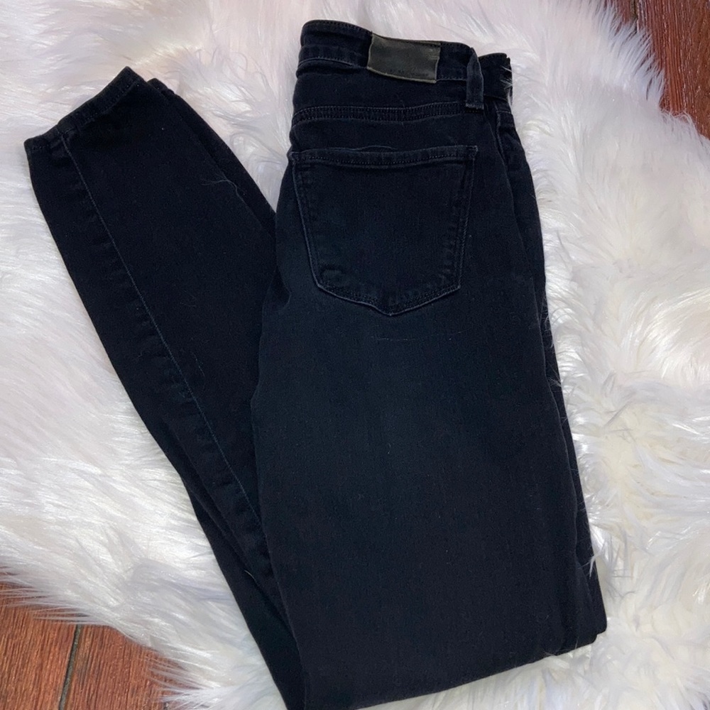 Lucky Brand Black Denim Skinny Jeans Size 00